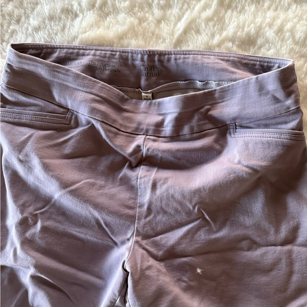 Croft & Barrow Light Purple Effortless Stretch Bermuda